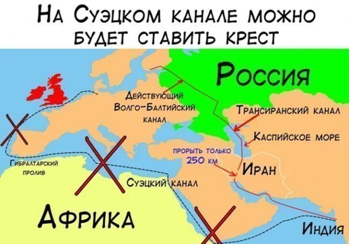 Проект канала из каспийского моря в персидский залив на карте мира